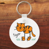 Stick Figure Tiger T-shirts and Gifts キーホルダー (正面)