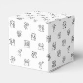 Stick Figure Wedding Moments – Black on White Dood フェイバーボックス (裏面サイド)