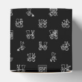 Stick Figure Wedding Moments – White on Black Dood フェイバーボックス (上部)