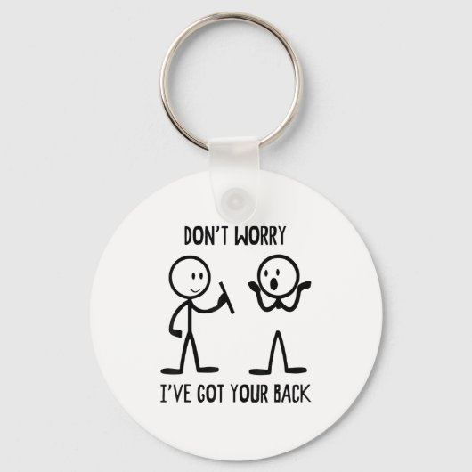 Stick Figures Funny Back Graphic Novelty Sarcastic キーホルダー (正面)