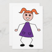 Stick Girl 招待状 (正面/裏面)