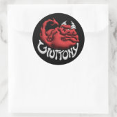 Stick it to your Sin Gluttony Devil ラウンドシール (バッグ)