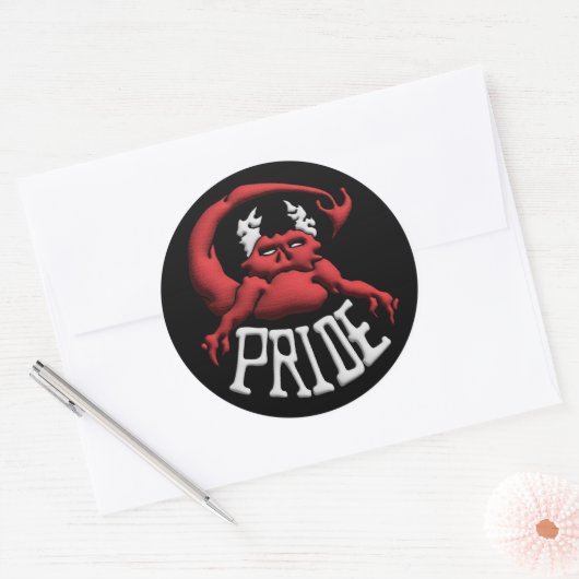 Stick it to your Sin Pride Devil ラウンドシール (封筒)