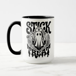 Stick Or Treat おばけナース 幽霊ナース 看護師 ハロウィン マグカップ