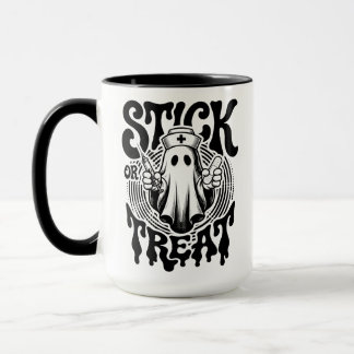 Stick Or Treat おばけナース 幽霊ナース 看護師 ハロウィン マグカップ