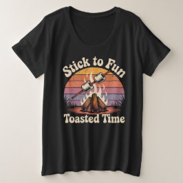 Stick To Fun - トーストした時間 プラスサイズTシャツ