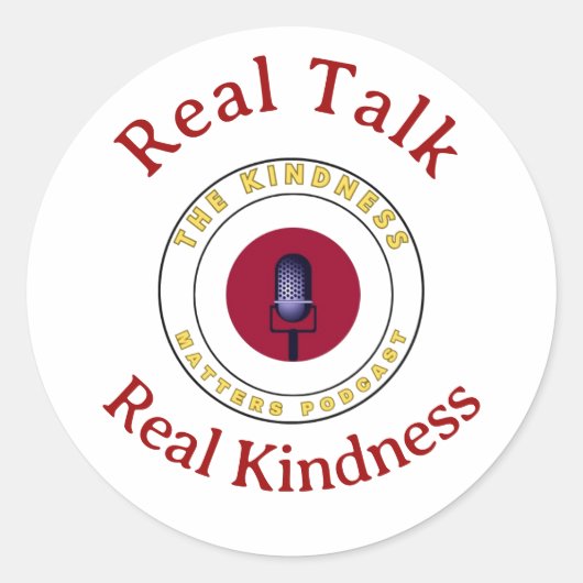 Stick With Kindness ラウンドシール (正面)