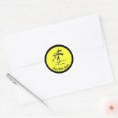 Stick With Sport Hurdlerあなたの色を選ぶ ラウンドシール (封筒)