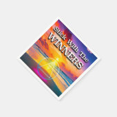 Stick With The Winners Recovery Slogan Sunrise スタンダードカクテルナプキン (角)