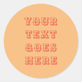 STICKERテキストを変更できる文字 ラウンドシール