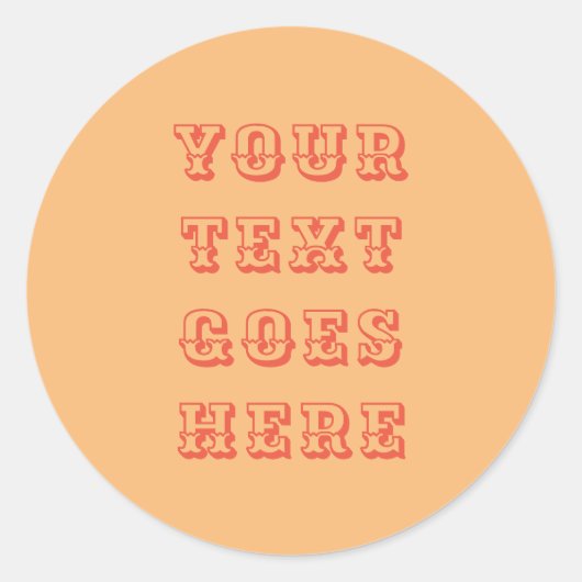 STICKERテキストを変更できる文字 ラウンドシール (正面)