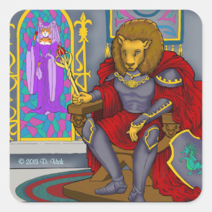 Stickerライオン王 スクエアシール