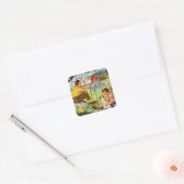 STICKERヴィンテージキャンパー錫トラベルトレーラースクウェア スクエアシール (封筒)