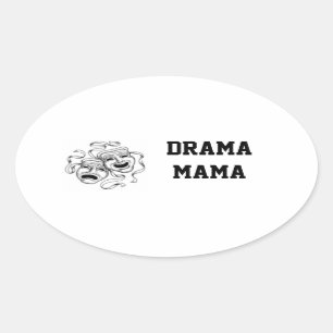Sticker戯曲ママ 楕円形シール