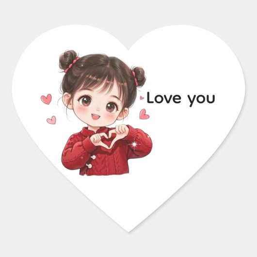 Sticker ハートシール (正面)