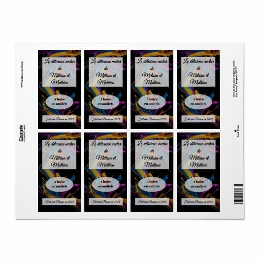 Sticker a bouteille de vin ラベル (フルシート)