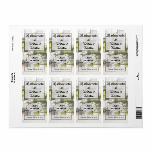 Sticker a bouteille de vin ラベル (フルシート)