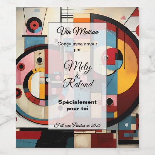 Sticker a bouteille de vin ワインラベル (シングルラベル)