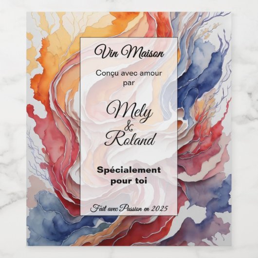 Sticker a bouteille de vin ワインラベル (シングルラベル)