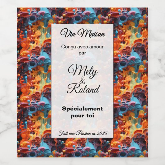 Sticker a bouteille de vin ワインラベル (シングルラベル)