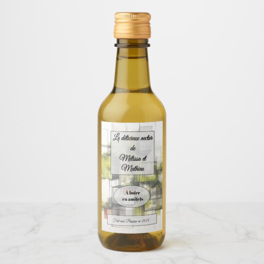 Sticker a bouteille de vin ワインラベル (正面)