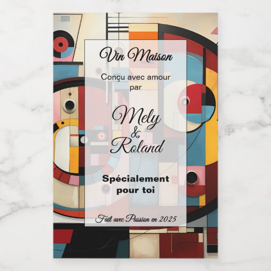 Sticker a bouteille de vin ワインラベル (シングルラベル)