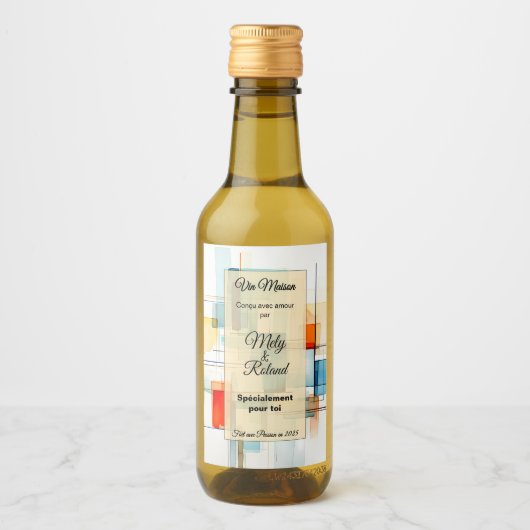 Sticker a bouteille de vin ワインラベル (正面)