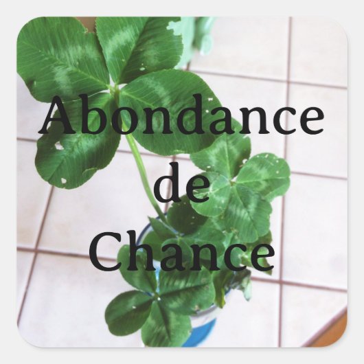 Sticker - Abondance de chance スクエアシール (正面)