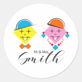 Sticker / Adesivo Mr. & Mrs. Smith ラウンドシール