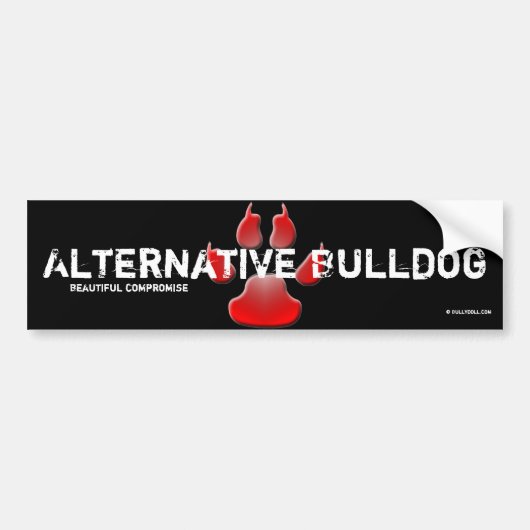 Sticker Alternative Bulldog バンパーステッカー (正面)