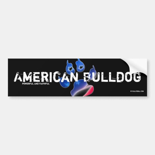 Sticker American Bulldog バンパーステッカー (正面)