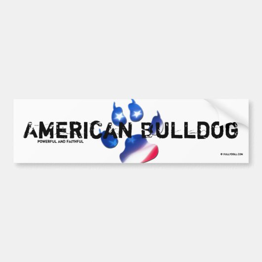 Sticker American Bulldog バンパーステッカー (正面)