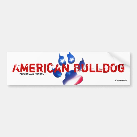 Sticker American Bulldog バンパーステッカー (正面)