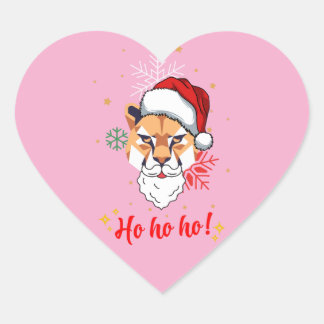 sticker animal ho ho ho  ハートシール