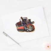 sticker autocollant ovale BLUESROCK ATTITUDE 楕円形シール (封筒)