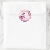 Sticker Baby Shower personalizado ラウンドシール (バッグ)