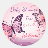 Sticker Baby Shower personalizado ラウンドシール (正面)