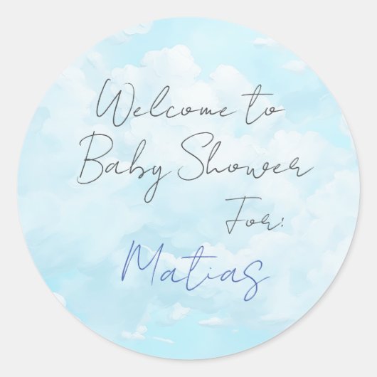 Sticker Baby Shower personalizado ラウンドシール (正面)