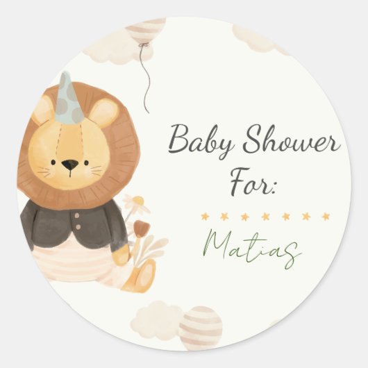 Sticker Baby Shower personalizado ラウンドシール (正面)