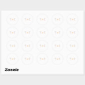 Sticker bague de mariage et oiseaux ラウンドシール (シート)
