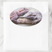 Sticker Bartagamen 楕円形シール (バッグ)