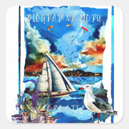 Sticker - Biograd na Moru スクエアシール