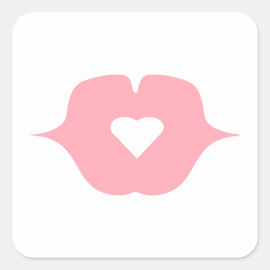 Sticker carré BISOU MON COEUR スクエアシール (正面)