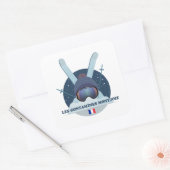 Sticker Carré Contamines-Montjoie Station de ski スクエアシール (封筒)