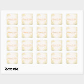 Sticker carré Elegant Botanical Wedding スクエアシール (シート)