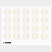 Sticker carré Elegant Botanical Wedding ラウンドシール (シート)