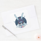 Sticker Carré Meribel Station de ski スクエアシール (封筒)