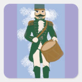 Sticker Carré Noël Casse-Noisette Bleu Givré スクエアシール (正面)