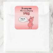 Sticker Carré Ronchon le cochon スクエアシール (バッグ)