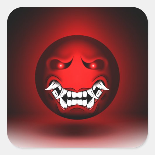 Sticker Carré Samouraïmoji スクエアシール (正面)